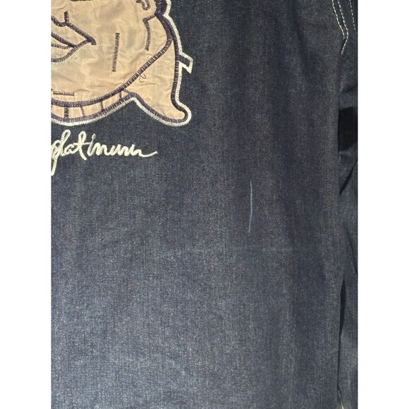 MENS VINTAGE PLATINUM FUBU FAT ALBERT DENIM JEAN JACKET SIZE XL - Picture 3 of 8